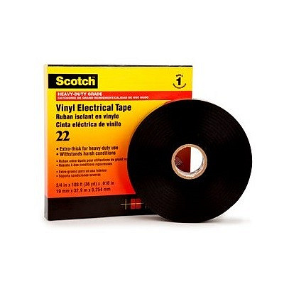 3M 22 Scotch Taśma izolacyjna PVC, czarna, 38 mm x 33 m