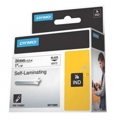 Dymo Rhino 1734821, S0773860, 24mm x 5,5m czarny druk / biały podkład, taśma oryginalna