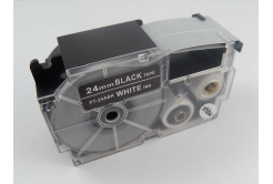 Taśma zamiennik Casio XR-24ABK 24mm x 8m biały druk / biały podkład