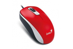 Genius Mysz DX-110 31010116111, 1000DPI, optyczna, 3tl., przewodowy USB, czerwony, standardowa, uniwersalna