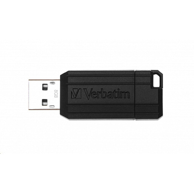 VERBATIM Flash Disk 8GB Store 'n' Go PinStripe, czarny