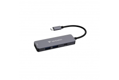 VERBATIM Stacja dokująca USB-C, 4v1, HDMI, USB-C PD, USB 3.0, USB 2.0, szary