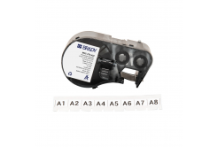 Brady M4C-375-422 / 170730, 9.53 mm x 7.62 m, Poliester, czarny druk / biały podkład