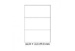 Samoprzylepne etykiety 210 x 99 mm, 3 etykiety, A4, 100 arkuszy