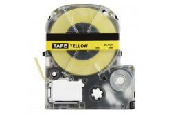 Epson SK12Y, 12mm x 5m, czarny druk / fluorescencyjny żółty podkład, taśma zamiennik