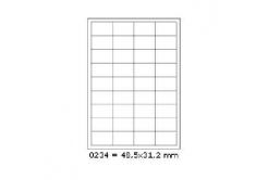 Samoprzylepne etykiety 48,5 x 31,2 mm, 36 etykiet, A4, 100 arkuszy