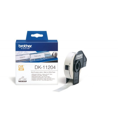 Brother DK-11204, 17mm x 54mm, etykiety papierowe oryginalne