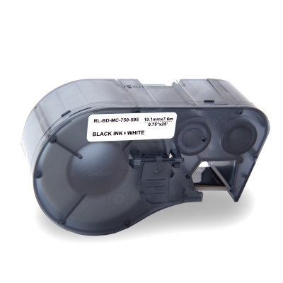Brady MC-750-595-WT-BK / 143372, Labelmaker Tape, 19.05 mm x 7.62 m, czarny druk / biały podkład, taśma zamiennik