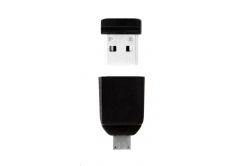VERBATIM Flash Disk 32GB Store 'n' Stay Nano + micro USB OTG adapter, USB 2.0, czarny
