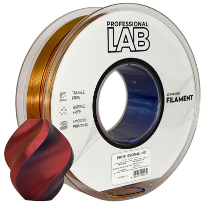Professional Lab FG-P107-E1, 3D filament, PLA Silk, 1,75mm, 1000g,  Tri Color, Wielokolorowy (Red, Yellow, Blue)