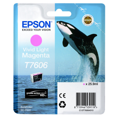 Epson T7606 C13T76064N10 jasno purpurowy (vivid light magenta) tusz oryginalna