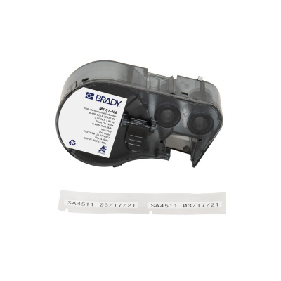 Brady M4-81-488 / 170774, 48.26 mm, Polyester, czarny druk / biały podkład