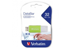Verbatim 49454 DataBar, Pamięć flash USB, USB 2.0, 32GB, zielony