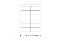 Samoprzylepne etykiety 97 x 42,4 mm, 12 etykiet, A4, 100 arkuszy