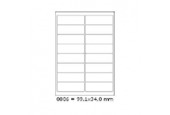 Samoprzylepne etykiety 99,1 x 34 mm, 16 etykiet, A4, 100 arkuszy