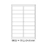 Samoprzylepne etykiety 99,1 x 34 mm, 16 etykiet, A4, 100 arkuszy