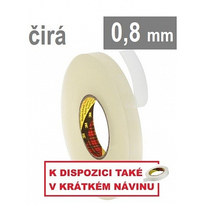 3M VHB™ 4658, tl. 0,8 mm; čirá oboustranně lepicí páska snímatelná odlupem 19 mm x 3 m