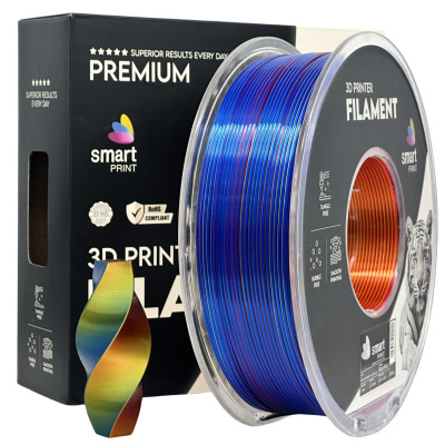 Smart Print FG-S107-E1, 3D filament, PLA Silk, 1,75mm, 1000g, Tri Color, Wielokolorowy (Red, Yellow, Blue)