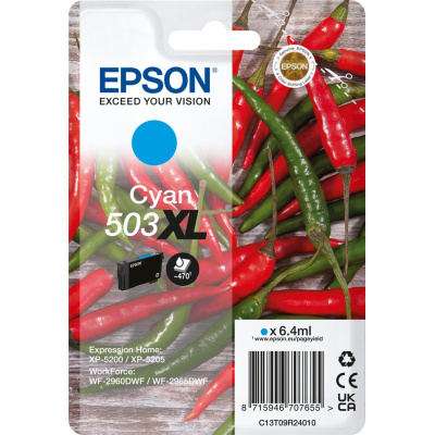 Epson 503XL T09R240 C13T09R24010 błękitny (cyan) tusz oryginalna