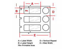Brady BPT-606-461 / 217071, etykiety papierowe termiczne, 25.40 mm x 9.53 mm