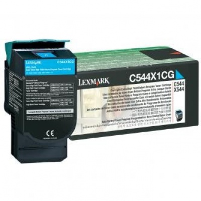 Lexmark C544X1CG błękitny (cyan) toner oryginalny