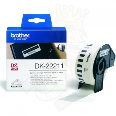 Brother DK-22211, 29mm x 15,24m, powlekane folią, oryginalna rolka ciągła
