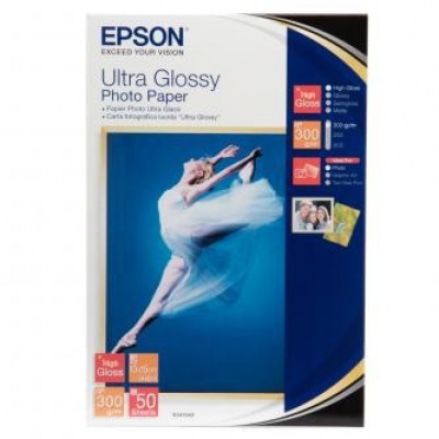 Epson S041943 Ultra Glossy Photo Paper, papier fotograficzny, błyszczący, biały, 10x15cm, 4x6", 300 g/m2, 50 szt.