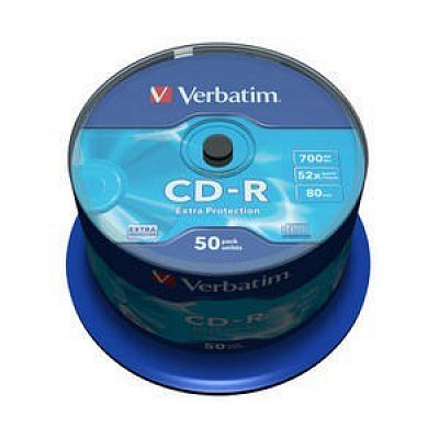 VERBATIM CD-R (opakowanie 50 szt.)/szpindel/dodatkowa ochrona/DL/52x/700 MB
