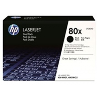 HP 80X CF280XD czarny (black) toner oryginalny, 2szt.