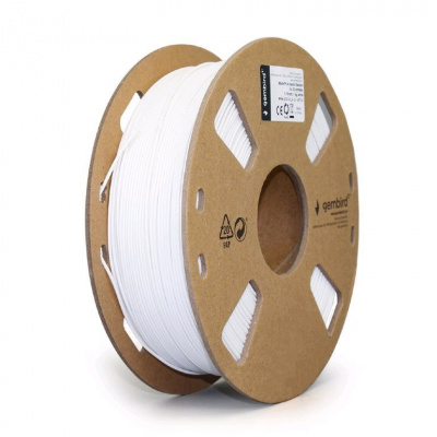 Gembird 3DP-PLA-01-MTW, 3D filament, PLA Matte, 1,75mm, 1000g, Biały (White)