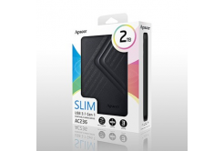 Apacer zewnętrzny dysk twardy, AC236, 2.5", USB 3.0 (3.2 Gen 1), 2TB, AP2TBAC236B-1, czarny