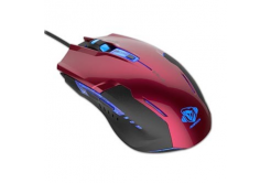 E-blue Mysz Auroza G EMS607REAA-IU, 3000DPI, optyczna, 6 przycisków, przewodowy USB, czerwony