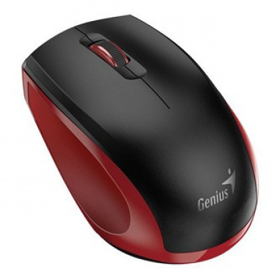 Genius Mysz NX-8006S 31030024401, 1600DPI, 2.4 [GHz], Optyczne, 3 przyciski, Bezprzewodowa USB, czarno-czerwony, AA