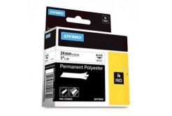 Dymo 1734523, 24mm x 5,5m, czarny druk / biały podkład, taśma oryginalna