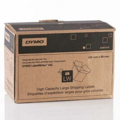 Dymo, 102mm x 59mm, białe, duża, wysoka pojemność, papierowe etykiety wysyłkowe
