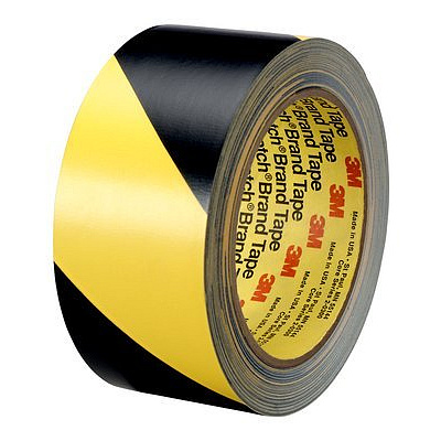 Taśma PVC 3M 5702 żółto-czarna, odporna na ścieranie, 50 mm x 33 m