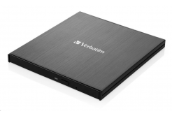 VERBATIM externí mechanika Ultra HD 4K Blu-ray External Slimline Writer (USB 3.1, USB-C) + zdarma 25GB médium +NERO