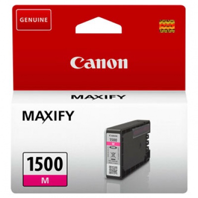 Canon tusz oryginalna PGI-1500 M, magenta, 300 stron, 4.5ml, 9230B001, Canon MAXIFY MB2050,MB2150,MB2155,MB2350,MB2750,MB2755