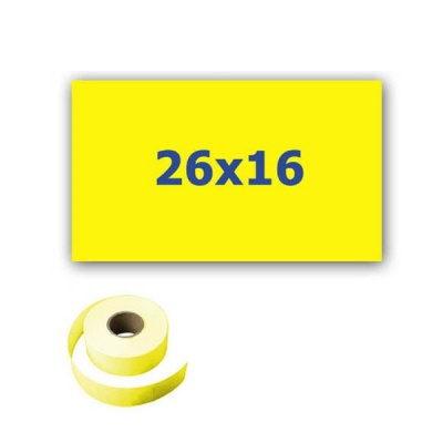 Etykiety cenowe do oznaczania szczypiec, prostokątny, 26mm x 16mm, 700 szt., sygnał żółte