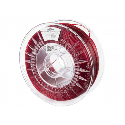 Spectrum 81551 3D filament, PETG Premium High Speed, 1,75mm, 1000g, Przezroczysty czerwony (Transparent red)