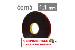 3M VHB™ 5952-F, tl. 1,1 mm; černá oboustranně silně lepicí akrylová páska 9 mm x 3 m