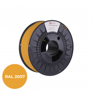 C-Tech 3DF-P-PLA1.75-2007 3D filament, PREMIUM LINE, PLA, RAL2007, 1,75mm, 1000g, Luminescencyjny jasny pomarańczowy (Luminescent light orange)