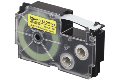 Casio XR-12FYW , 12mm x 8m, czarny druk / sygnał żółty podkład, taśma zamiennik