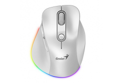 Mysz bezprzewodowy, Genius Ergo 9000S Pro 31030039400, biały, optyczna, 2400DPI