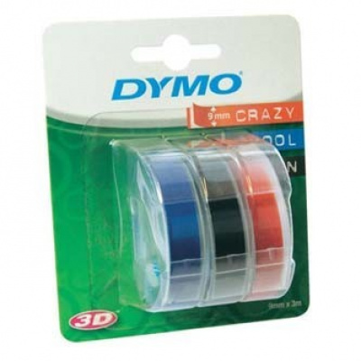 Dymo S0847750, 9mm x 3 m, biały druk / czarny, niebieski, czerwona, taśma oryginalna