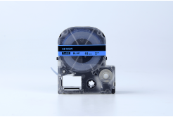 Epson SE18BW, 18mm x 8m, czarny druk / niebieski podkład, taśma zamiennik
