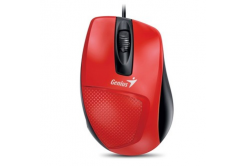 Genius Mysz DX-150X 31010231101, 1000DPI, Optyczne, 3 przyciski, przewodowy USB, czerwony