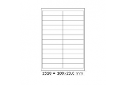Samoprzylepne etykiety 210 x 74,2 mm, 4 etykiet, A4, 100 arkuszy