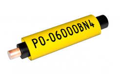 Partex PO-06Q10DN4, żółty,děrovaná, průměr 3,2-4mm, 40m, rurka PVC z pamięcią kształtu, PO owalna