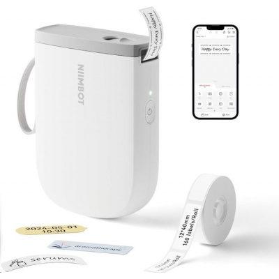 Niimbot D11-H Smart 1AA57281601, etykieciarka, biały + etykiety papierowe